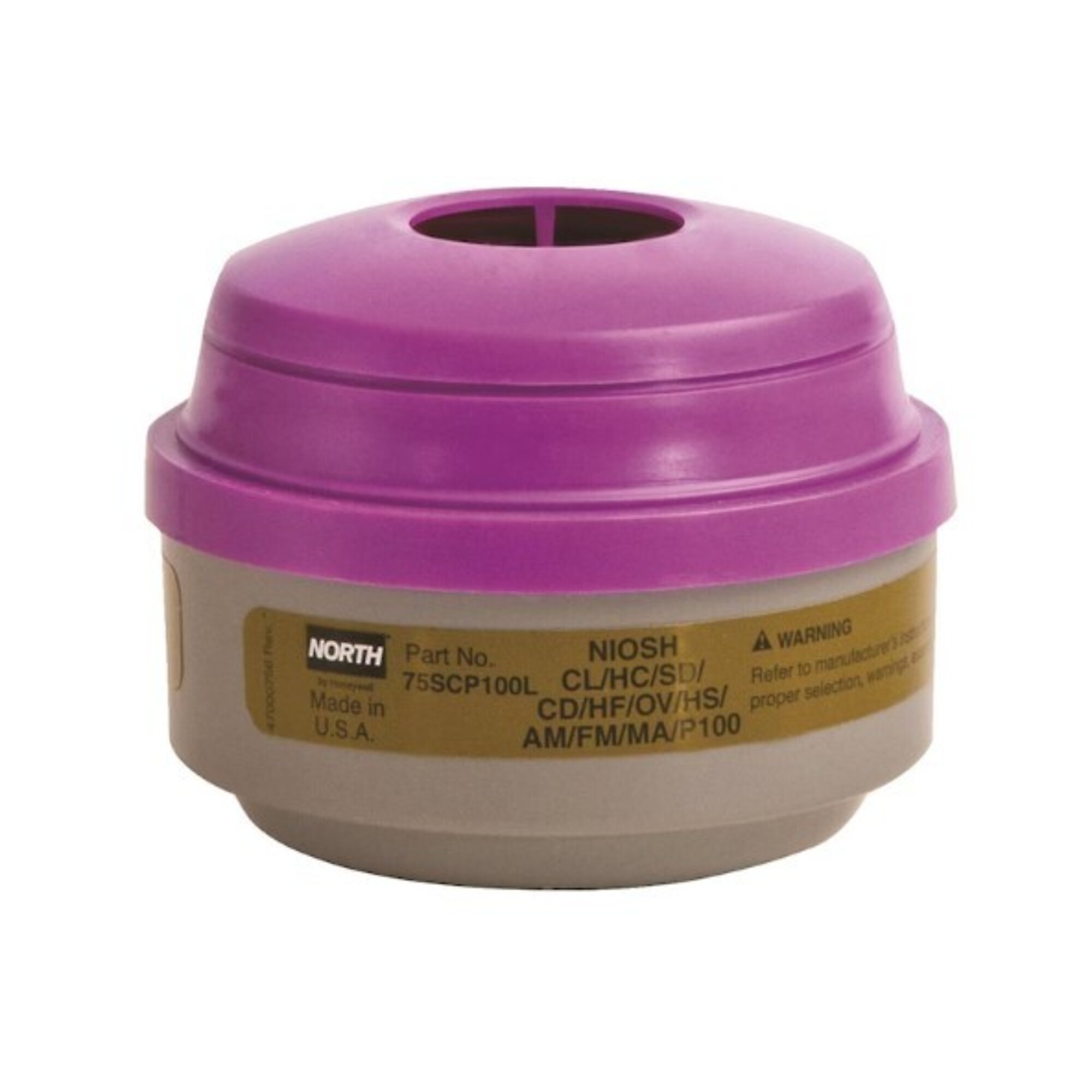 Honeywell North Safety, Respirator Organic Vapor P100 Cartridge/Filter, Model# NOR75SCP100L